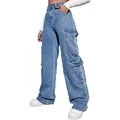 Nieuwe Stijl Dames Cargo losse Jeans Rechte Pijpen