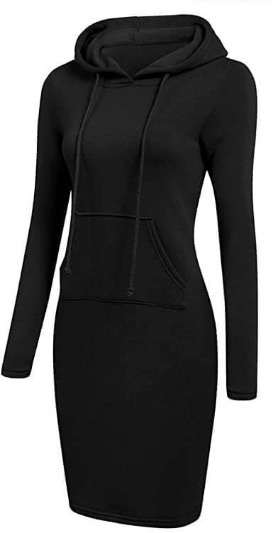 Slanke Pullover Hoodie Jurk
