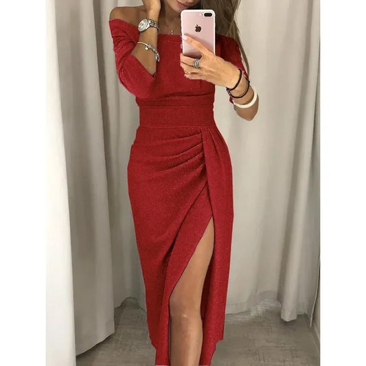 Party Dress, Elegant met Split, Luxury Style