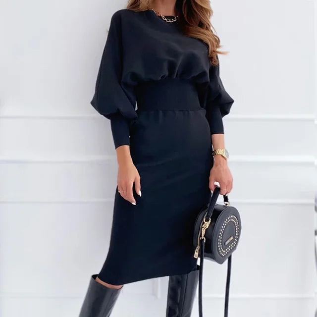 Elegante jurk Lantaarn Mouw