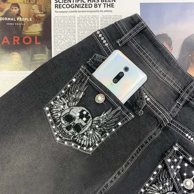 Jeansfarge Høy midje Slim Fit 