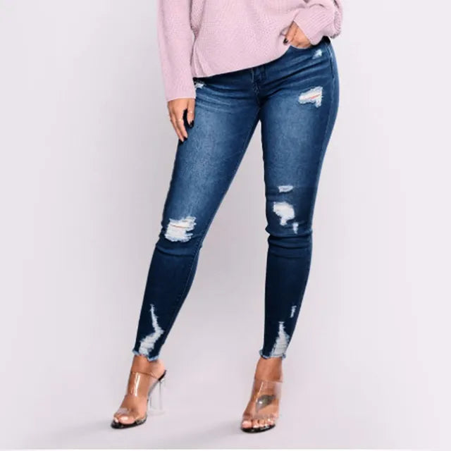 Lifting slim fit Denim Jeans met Hoge Taille