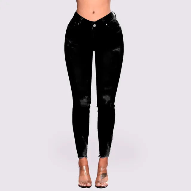 Lifting slim fit Denim Jeans met Hoge Taille