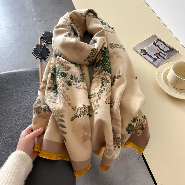 Luxe Merk Kasjmier Dubbelzijdig Sjaal Vrouwen