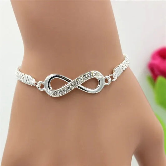 Rhinestone armband oändligt 
