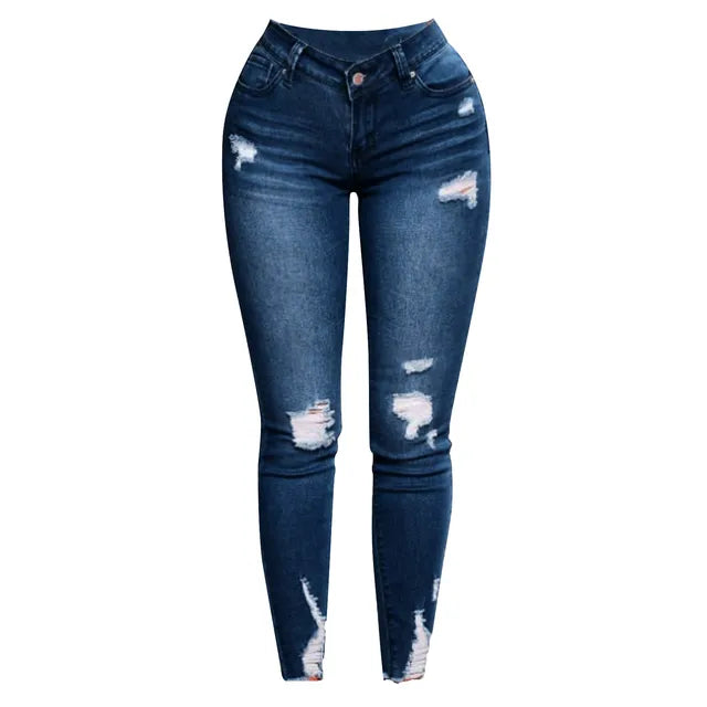 Lifting slim fit Denim Jeans met Hoge Taille
