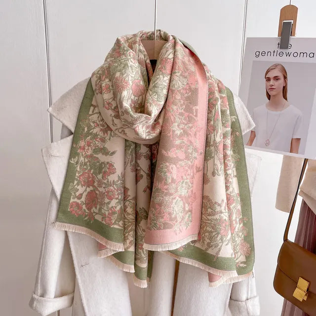 Luxe Merk Kasjmier Dubbelzijdig Sjaal Vrouwen