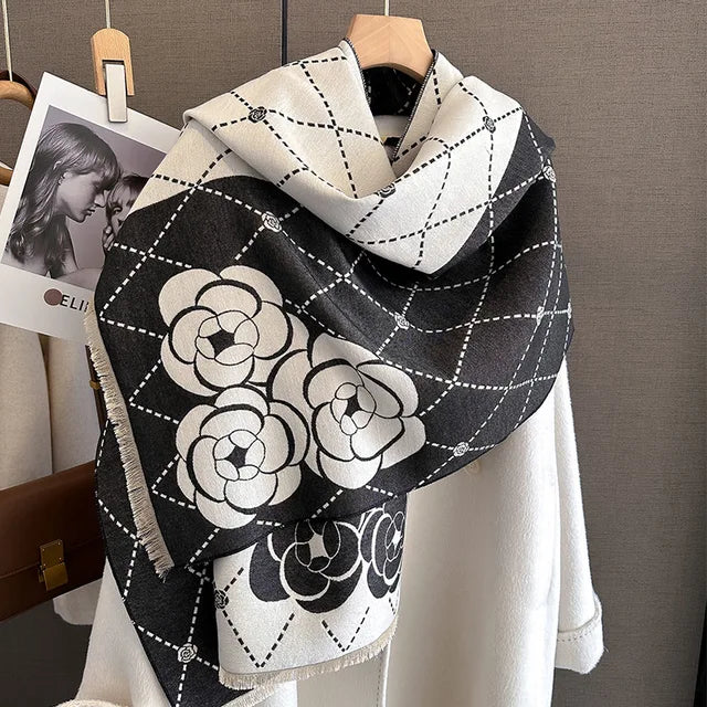 Luxe Merk Kasjmier Dubbelzijdig Sjaal Vrouwen