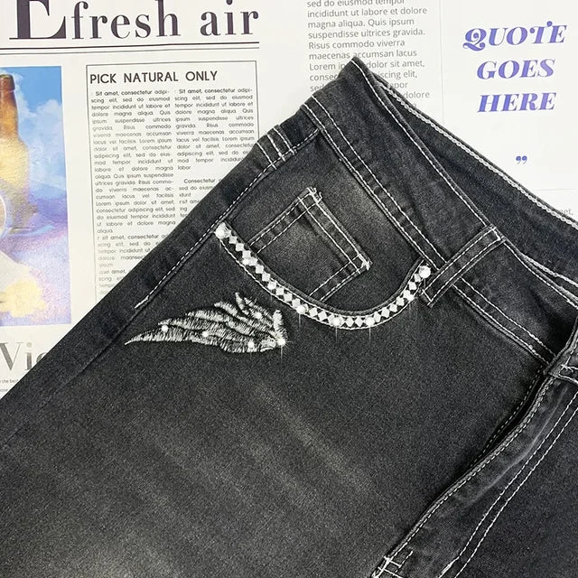 Jeansfarge Høy midje Slim Fit 