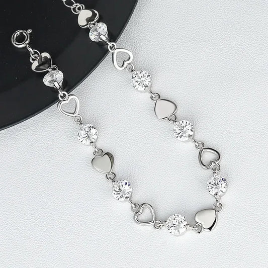 925 Sterling Sølv Zircon Armbånd for kvinner 
