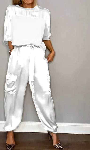 Elegant Women's Smooth Satin Set